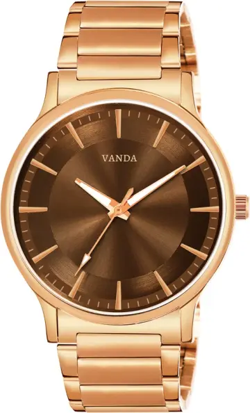 Vanda 505 Coppery Brown Rose Gold Series Analog Watch For Men — Vanda Lifestyle