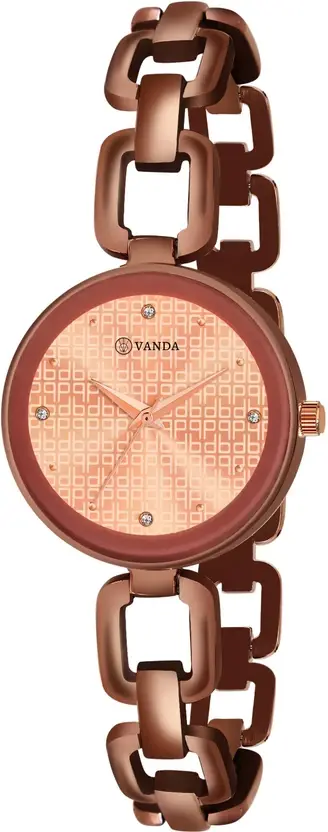 Vanda 555 Coppery Brown Rose Gold Series Analog Watch For Women — Vanda Lifestyle